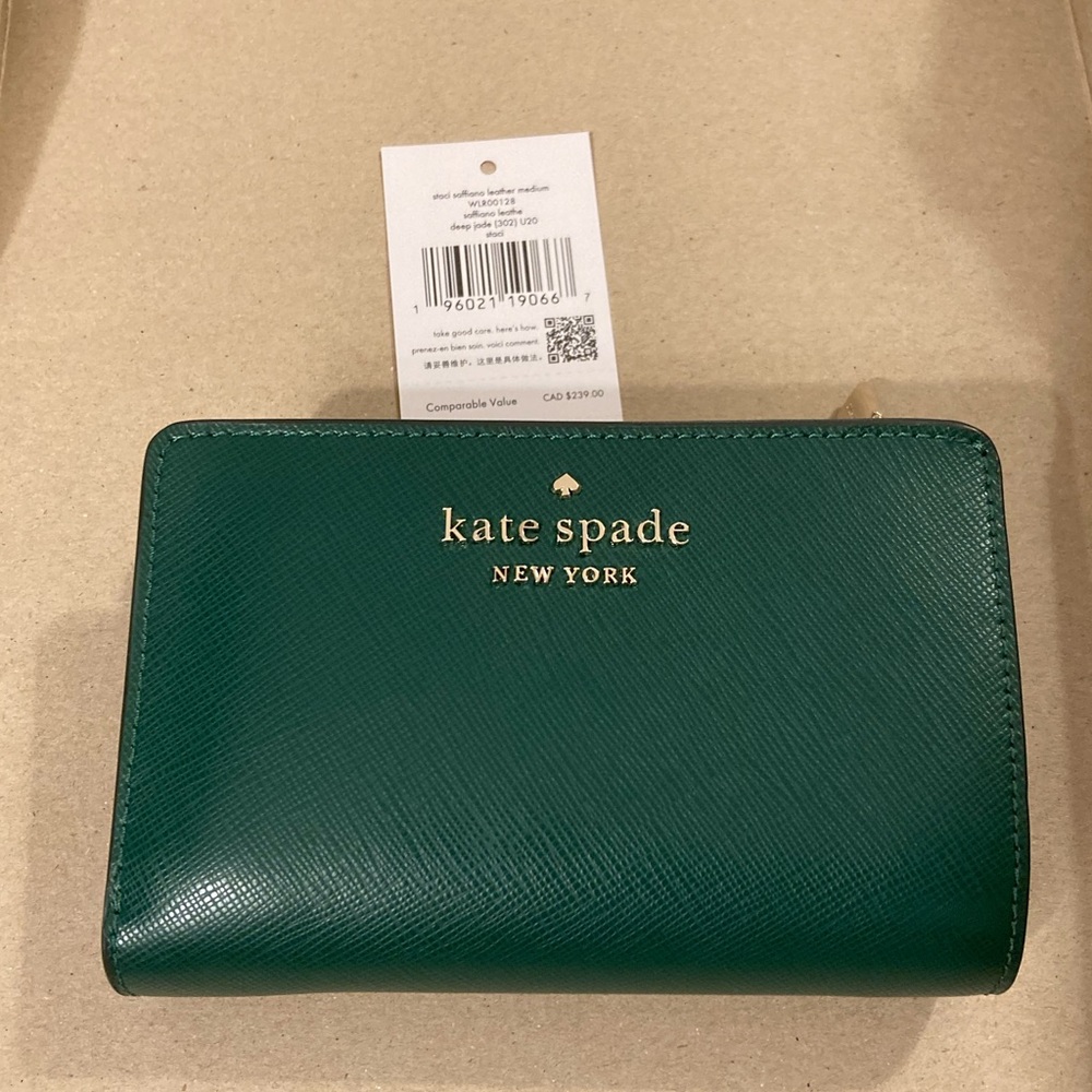 Deep jade Kate Spade wallet